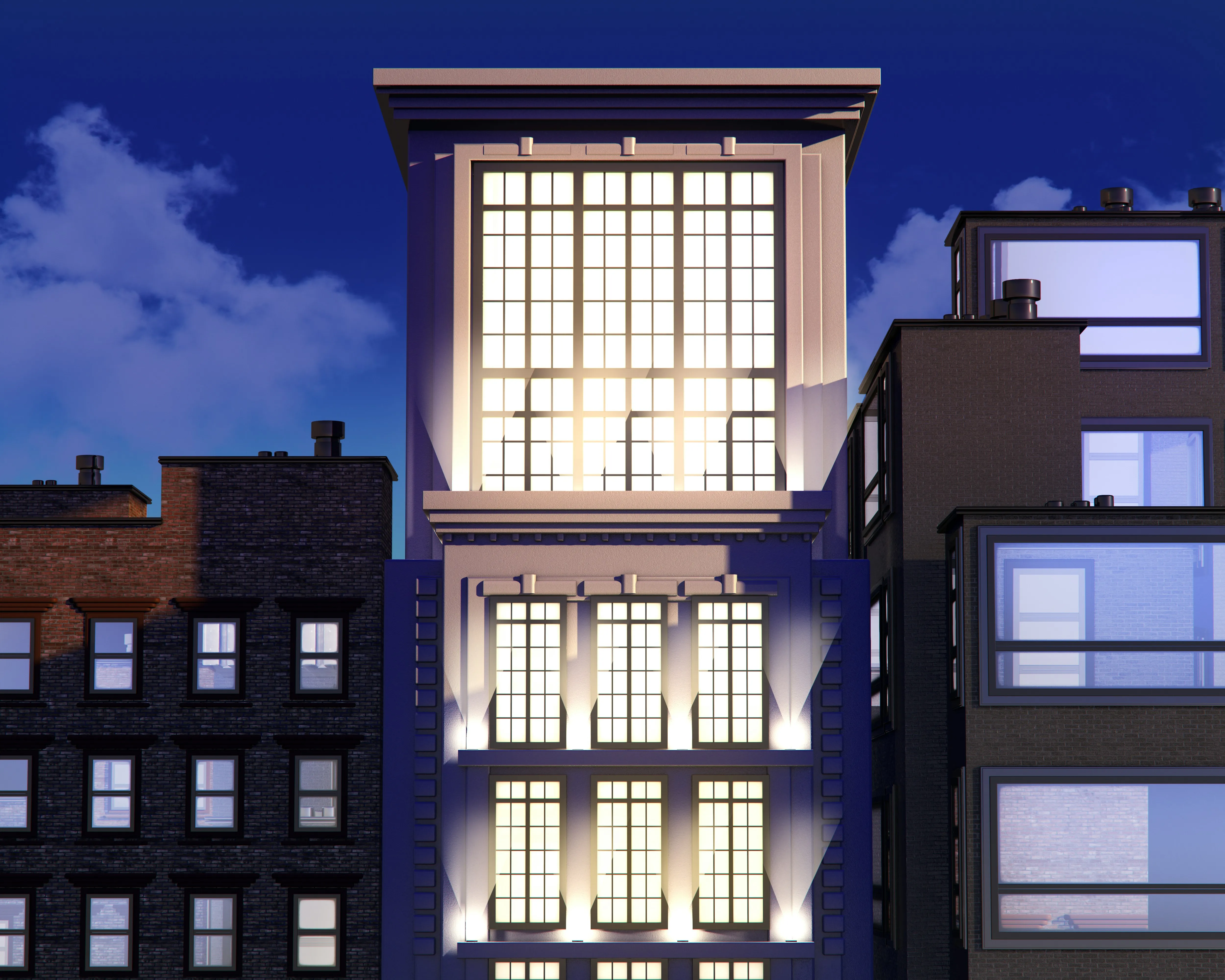 Modern apartment building with managed connectivity